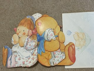 Biglietti Auguri Bambini Orsetto e Bambola