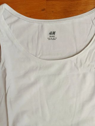 Camiseta premamá H&M Blanca Talla M