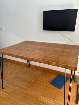 Mesa Blenom Madera y Metal Diseño
