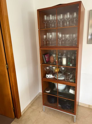 Espositore in legno e vetro (senza contenuto)