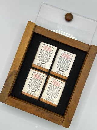 Set 4 Zippo FC Barcelona Trofeos Incluye Expositor