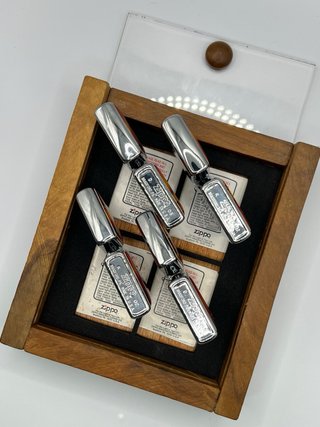 Set 4 Zippo FC Barcelona Trofeos Incluye Expositor