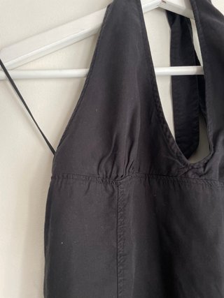 Vestido Zara Negro Halter Nuevo con Etiqueta