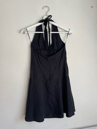 Vestido Zara Negro Halter Nuevo con Etiqueta