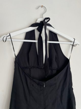 Vestido Zara Negro Halter Nuevo con Etiqueta