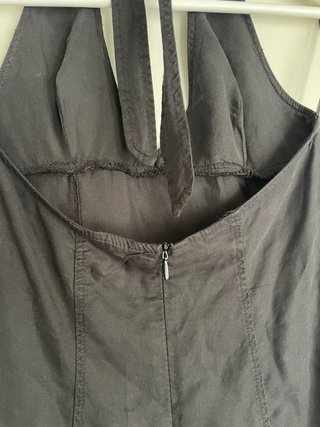 Vestido Zara Negro Halter Nuevo con Etiqueta