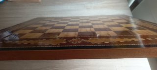 Tablero Ajedrez Vintage Marquetería Ocasión
