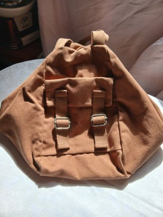Borsa marrone in tela