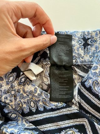 Shorts H&M blu damascati in viscosa – vita alta –