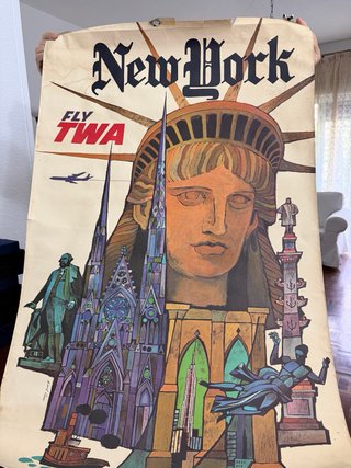 Cartel  Vintage New York FLY TWA