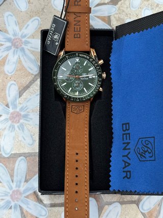Reloj BENYAR Cronógrafo Verde y Dorado