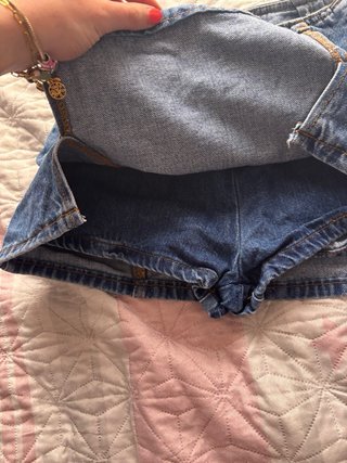 Falda pantalón vaquera Stradivarius cremallera