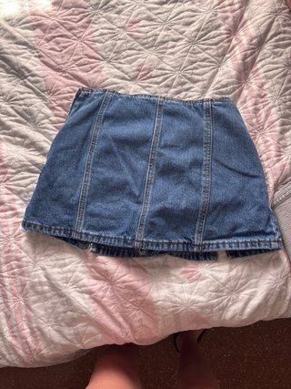Falda pantalón vaquera Stradivarius cremallera