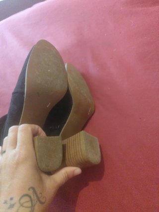 Botas altas de terciopelo negras