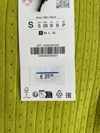 Jersey Zara verde (nuevo con etiqueta)