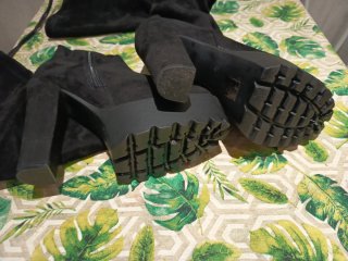Botas altas de plataforma negras