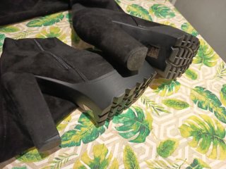 Botas altas de plataforma negras
