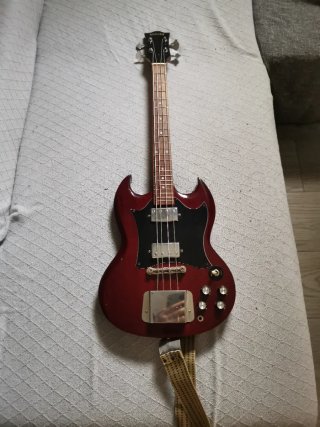 Bajo Eléctrico Vintage Rojo