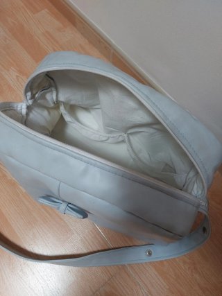 Bolso infantil para carrito azul con lazo
