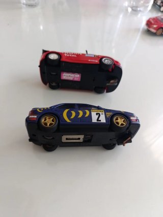 Coche Ninco C4 y Subaru Scalextric