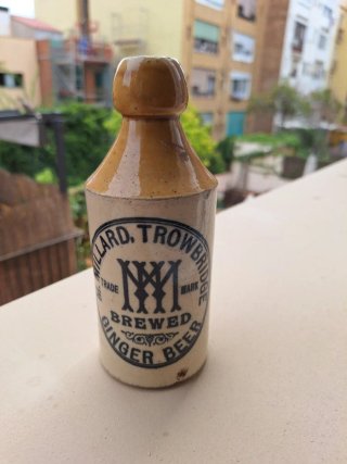Bottiglie di birra vittoriane del XIX secolo