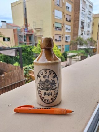 Bottiglie di birra vittoriane del XIX secolo