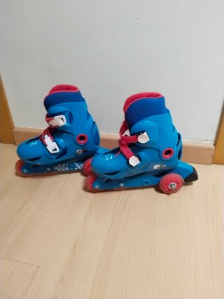 Patines Decathlon Talla 30-32 Azul/Rojo