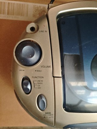 Radio CD MP3 Samsung Plata y Azul