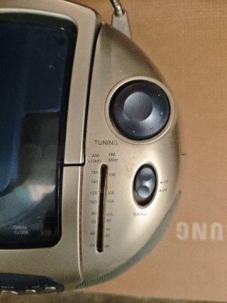 Radio CD MP3 Samsung Plata y Azul