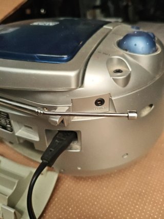 Radio CD MP3 Samsung Plata y Azul