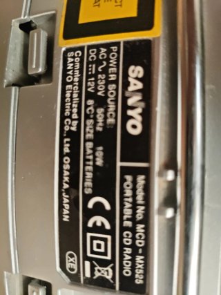 Radio CD MP3 Samsung Plata y Azul