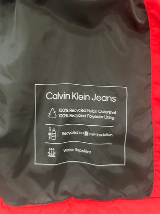 Chaqueta Bomber Calvin Klein Roja Negra