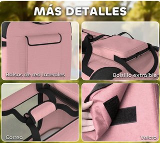 Transportín para Perros Plegable 60x41,5x41 cm