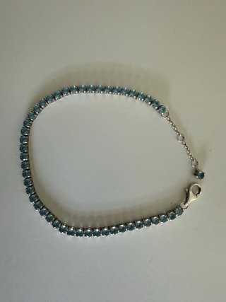 Pulsera Pandora Tenis Azul Claro Brillante