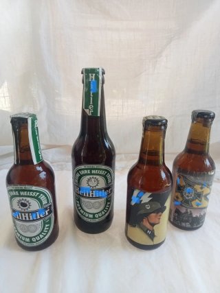 Lote 4 Botellas Decoración WWII Vacías