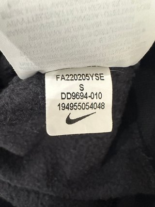 Sudadera Nike Air Talla S Negra