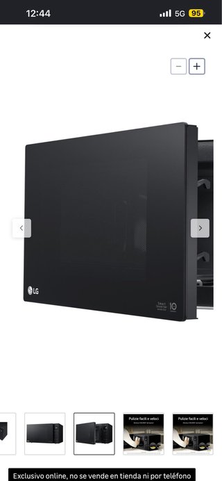 Microondas LG 25L MH6535GDS con grill.