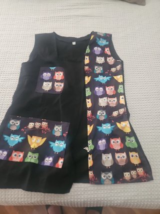 Chaleco de maestra con búhos