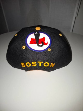 Cappello Boston Nero e Giallo Snapback
