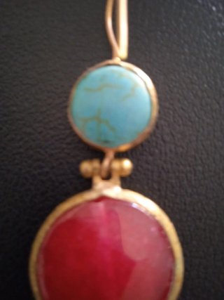 Pendientes Joya Turquesa y Roja