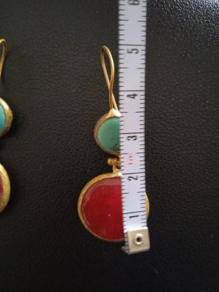 Pendientes Joya Turquesa y Roja