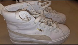 Botas Puma Blancas y Beige