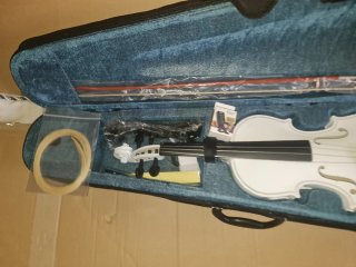 Violín 4/4 blanco con accesorios