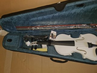 Violín 4/4 blanco con accesorios