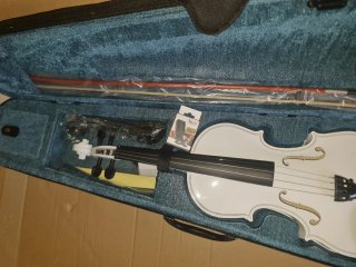 Violín 4/4 blanco con accesorios