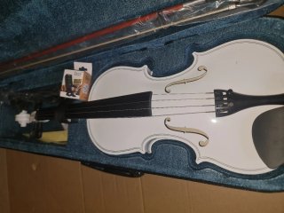 Violín 4/4 blanco con accesorios