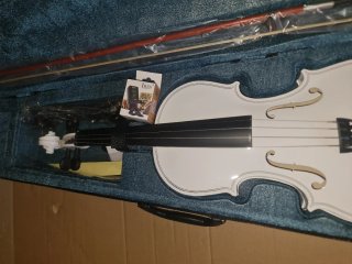 Violín 4/4 blanco con accesorios