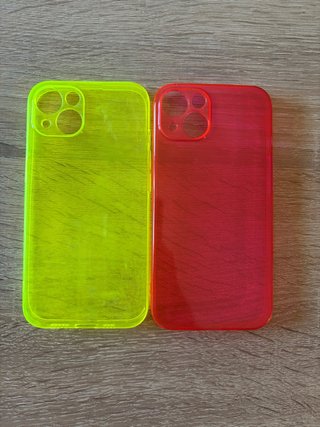 Fundas iPhone 13 Amarilla y Rosa Neón
