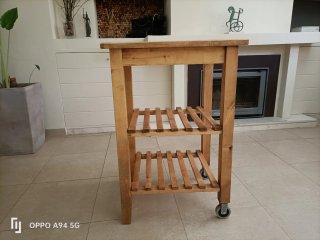 Carro auxiliar cocina madera