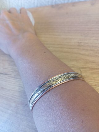Pulsera Cobre Imantada - Diseño Floral